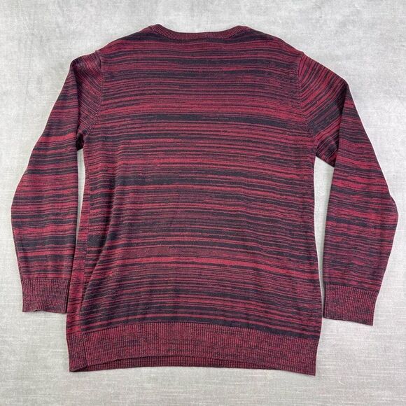 DRAVUS Sweater Mens Medium Red Heather Knit Crewneck Pullover Thermal Sweatshirt - Picture 3 of 8